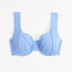 Abercrombie & Fitch Blue Bikini Top curve love wide strap